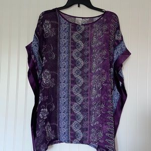 3/$25 Boho Cover Up Blouse